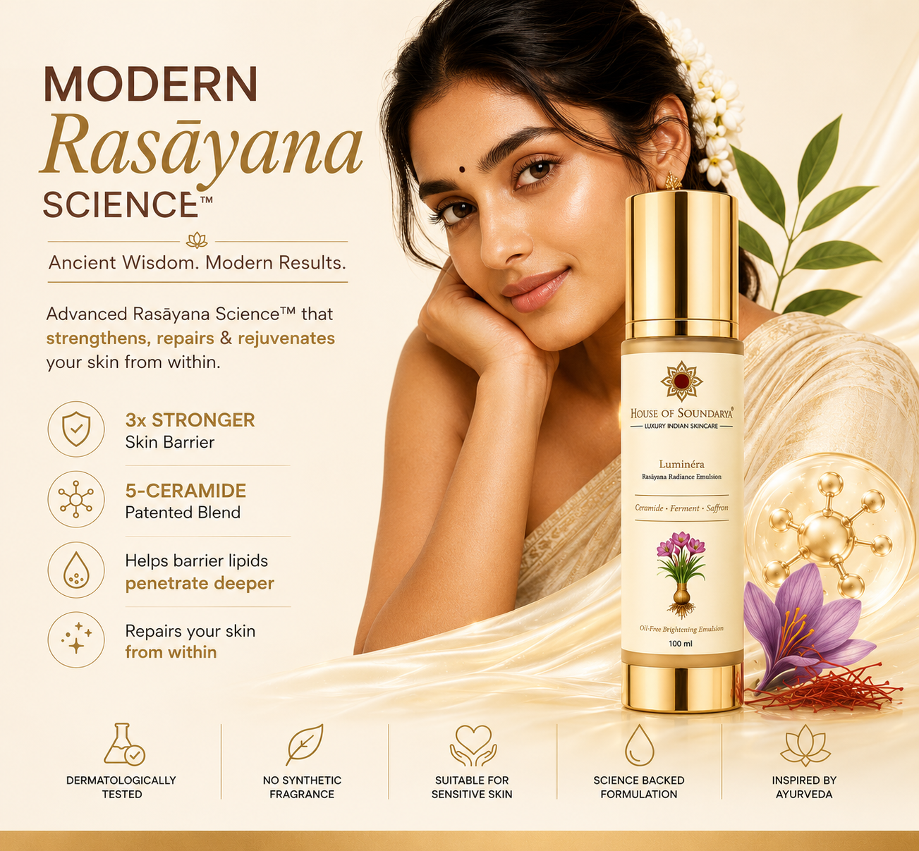Luminera Rasayana Radiance Emulsion (Oil- Free Brightening Emulsion 100 ml)